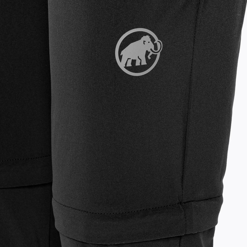 Pantaloni da trekking da donna Mammut Runbold Zip Off nero 7