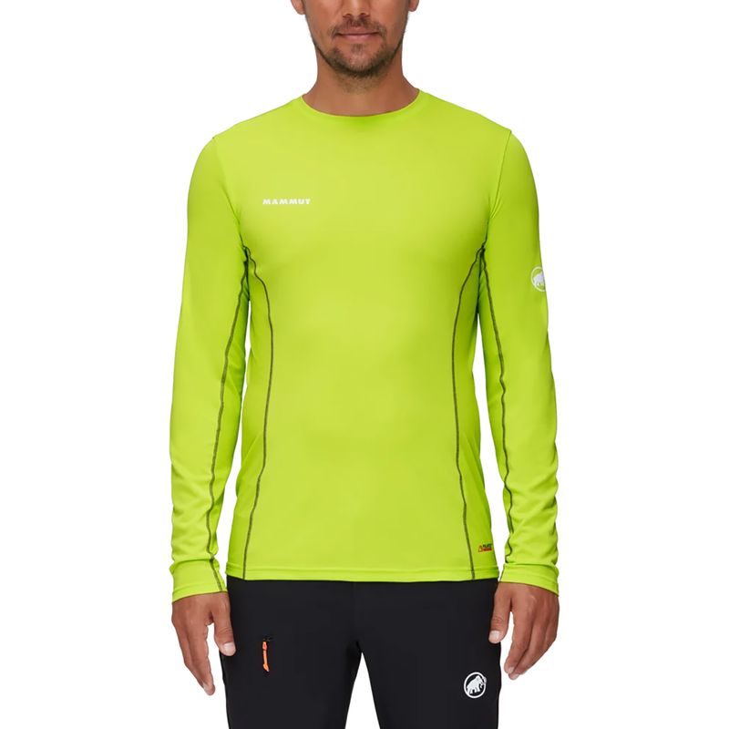 Mammut manica lunga da trekking da uomo Sertig highlime granito
