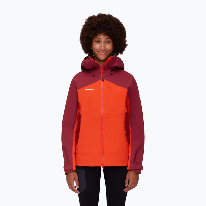Mammut Alto Guide HS giacca antipioggia da donna rosso sangue caldo