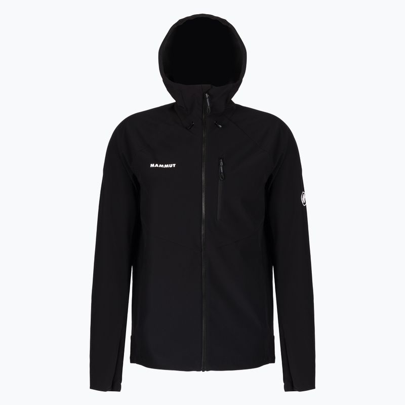 Giacca softshell da uomo Mammut Ultimate Comfort SO con cappuccio nero