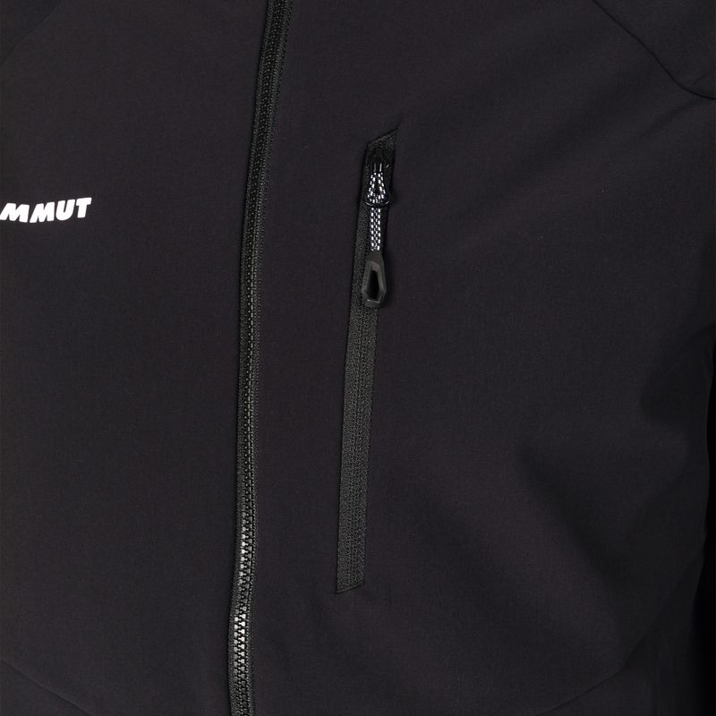 Giacca softshell da uomo Mammut Ultimate Comfort SO con cappuccio nero 3