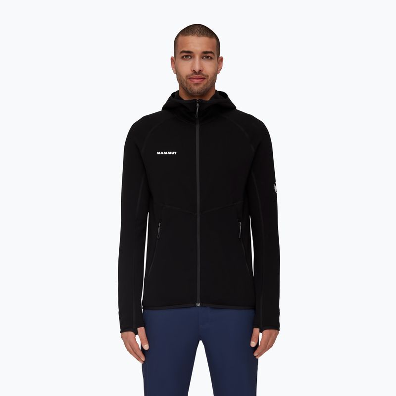 Felpa trekking da uomo Mammut Aconcagua ML con cappuccio nero