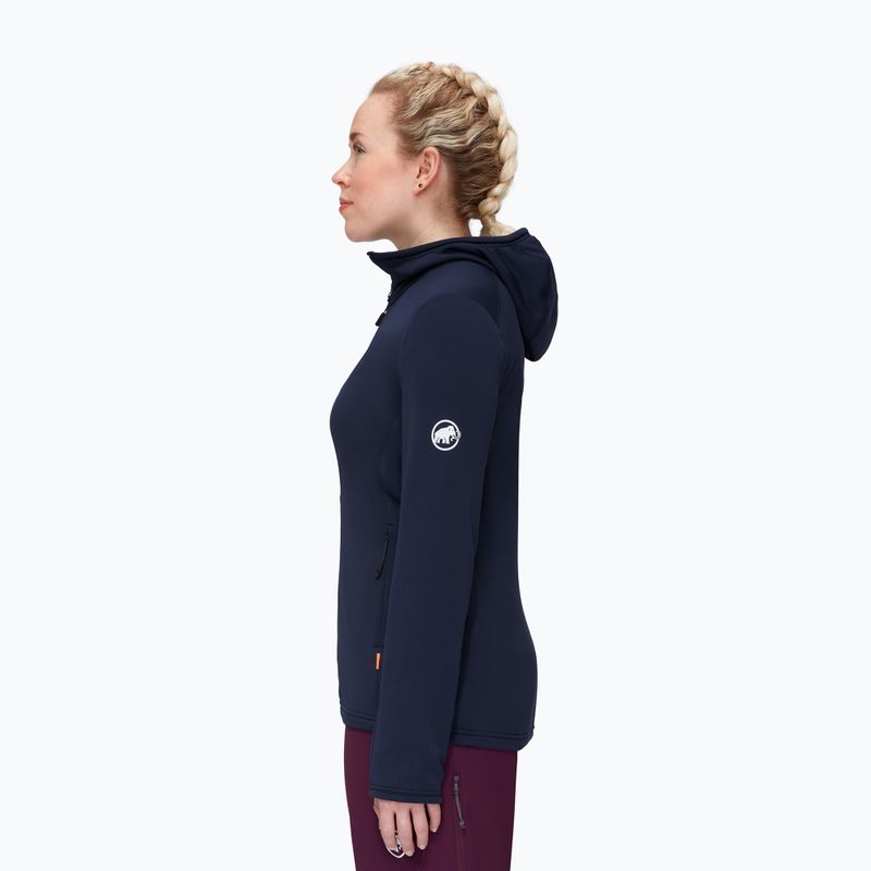 Felpa trekking donna Mammut Aconcagua Light ML con cappuccio marino 3