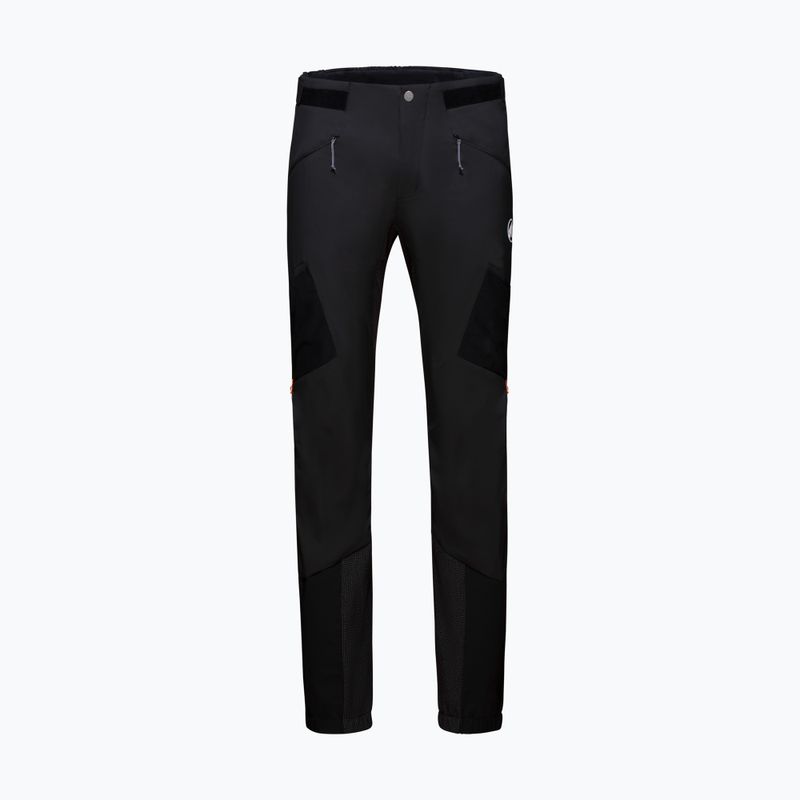 Pantaloni softshell da uomo Mammut Aenergy IN Hybrid nero/arancio vivo 8