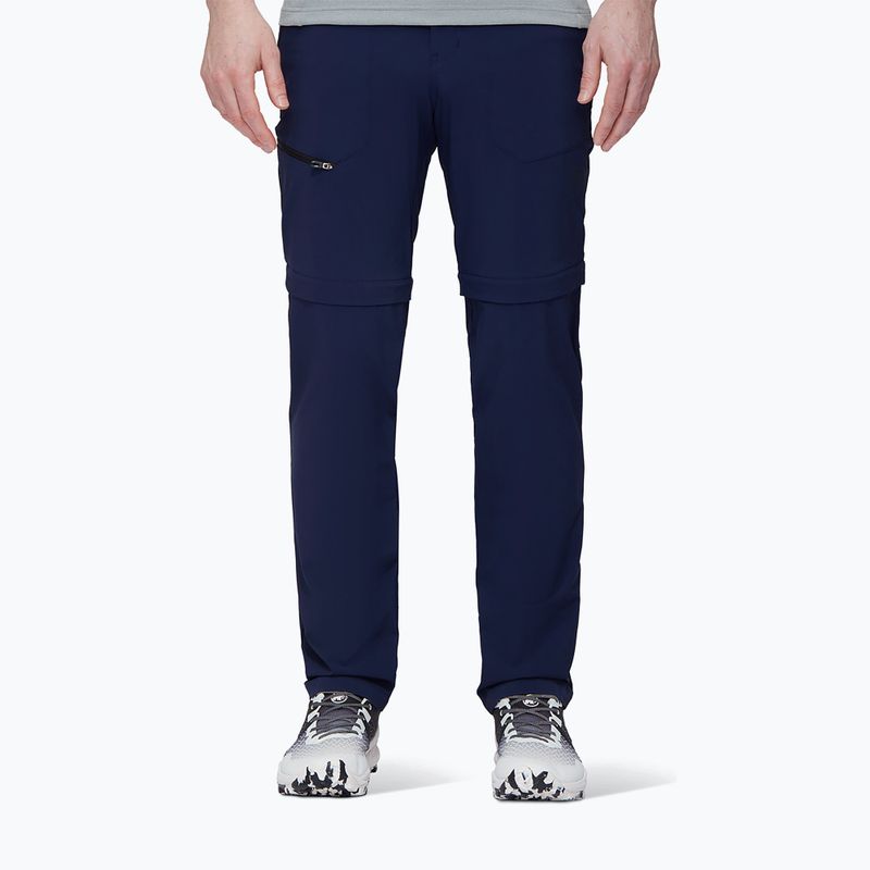 Pantaloni da trekking da uomo Mammut Runbold Zip Off marine