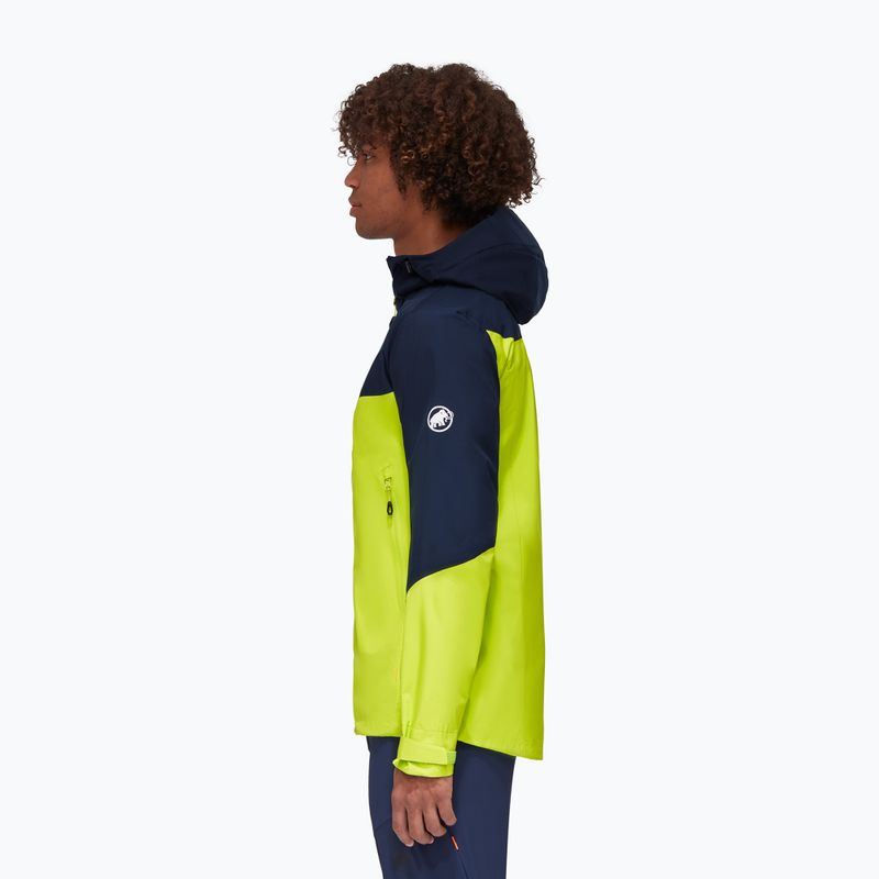 Mammut Convey Tour HS Giacca da pioggia da uomo con cappuccio highlime/marine 2