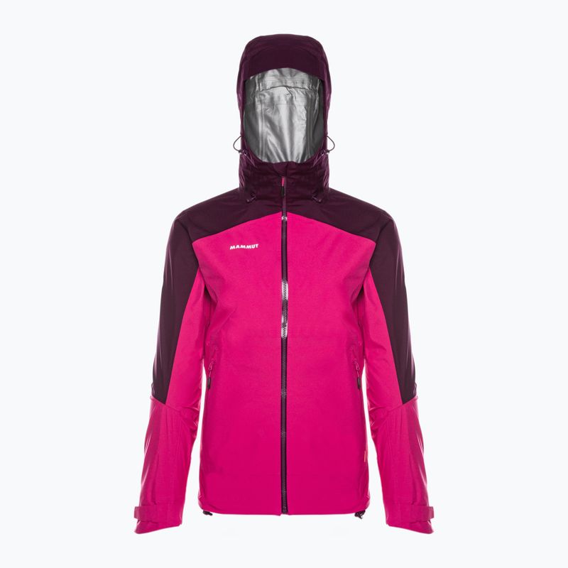 Mammut Convey Tour HS Giacca da pioggia da donna con cappuccio rosa/uva 4