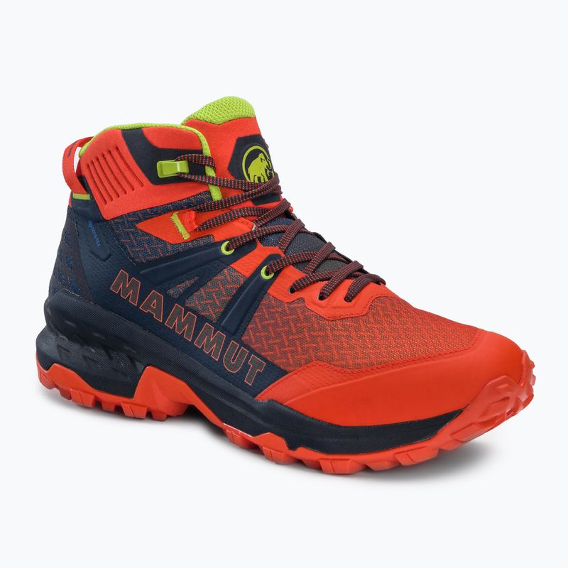Scarponi da trekking da uomo Mammut Sertig II Mid GTX rosso caldo/marino