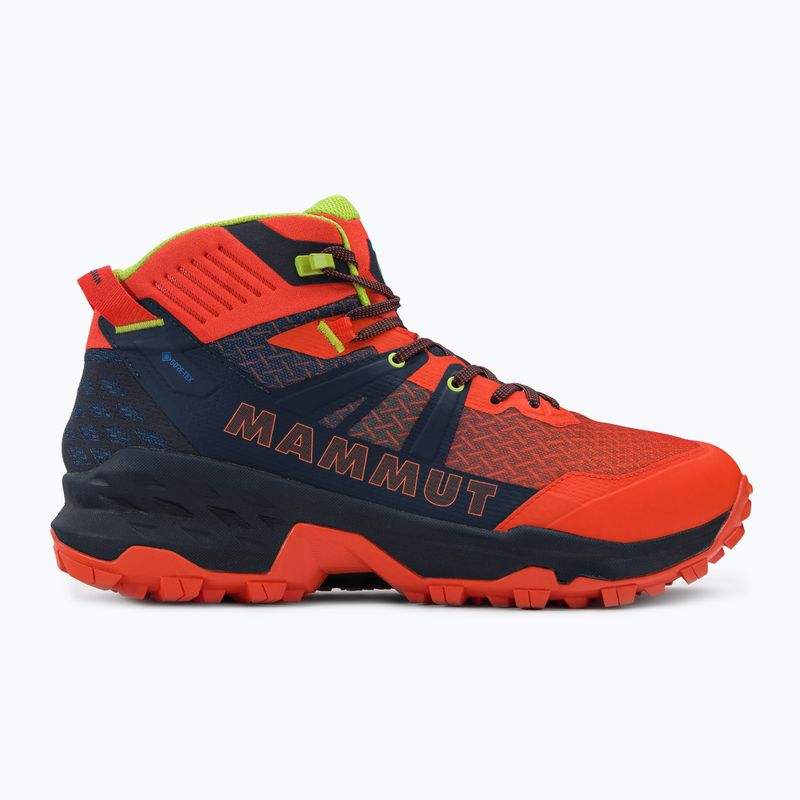 Scarponi da trekking da uomo Mammut Sertig II Mid GTX rosso caldo/marino 2