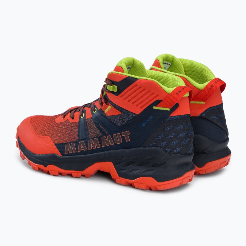 Scarponi da trekking da uomo Mammut Sertig II Mid GTX rosso caldo/marino 3