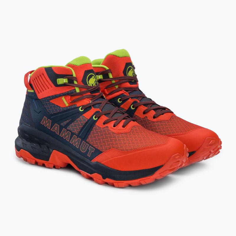 Scarponi da trekking da uomo Mammut Sertig II Mid GTX rosso caldo/marino 4