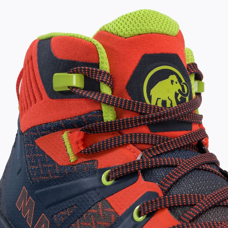 Scarponi da trekking da uomo Mammut Sertig II Mid GTX rosso caldo/marino 9