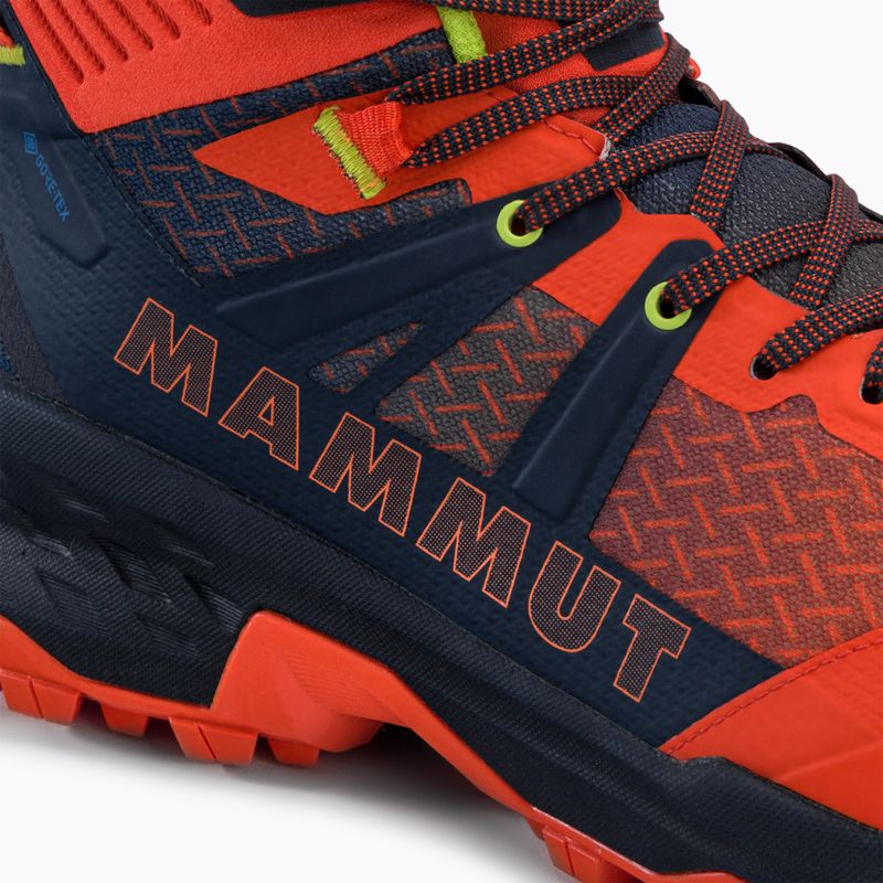 Scarponi da trekking da uomo Mammut Sertig II Mid GTX rosso caldo/marino 10