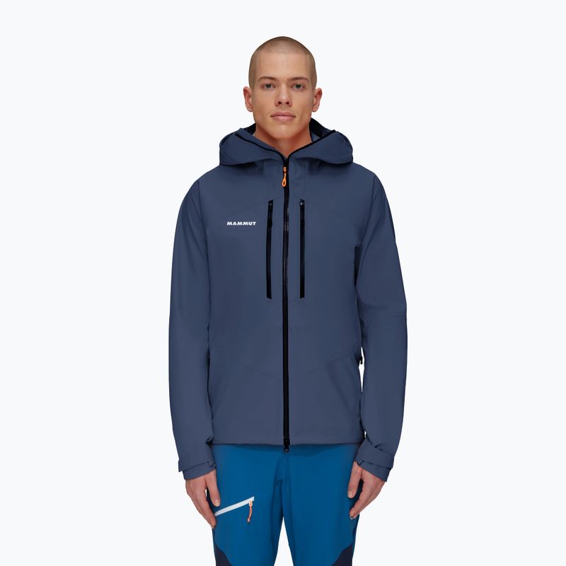 Giacca da pioggia da uomo Mammut Taiss HS con cappuccio marine