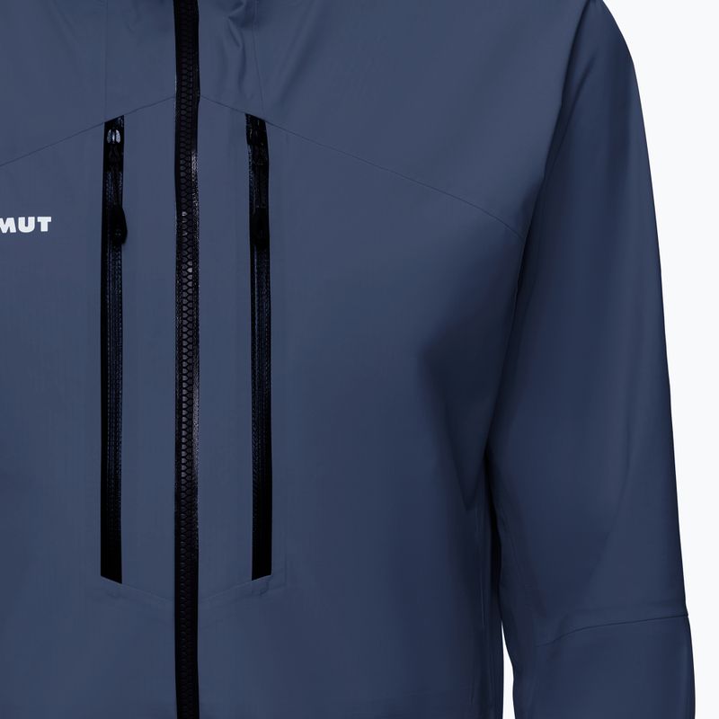 Giacca da pioggia da uomo Mammut Taiss HS con cappuccio marine 5