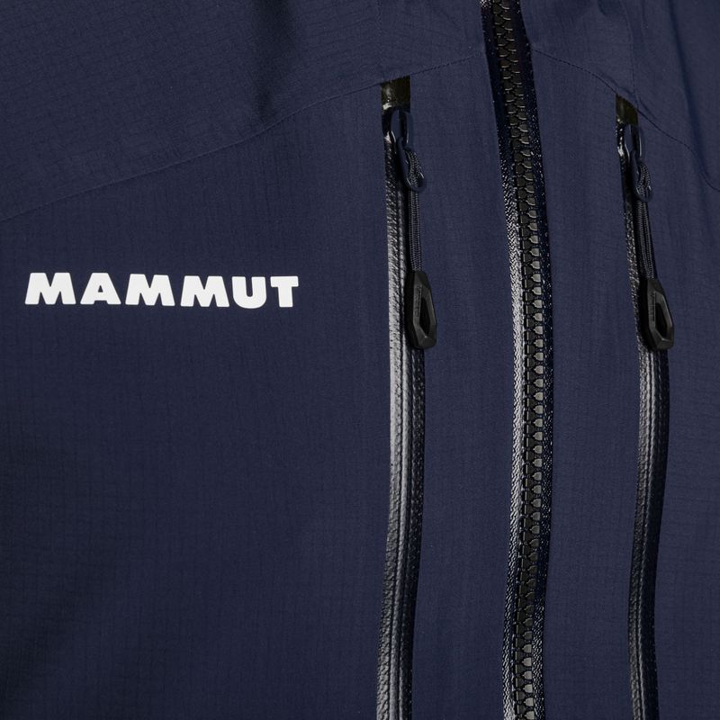 Giacca da pioggia da uomo Mammut Taiss HS con cappuccio marine 3