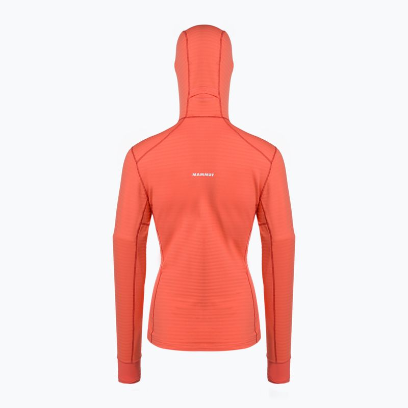 Felpa trekking Mammut donna Taiss Light ML con cappuccio salmone/terracotta 2