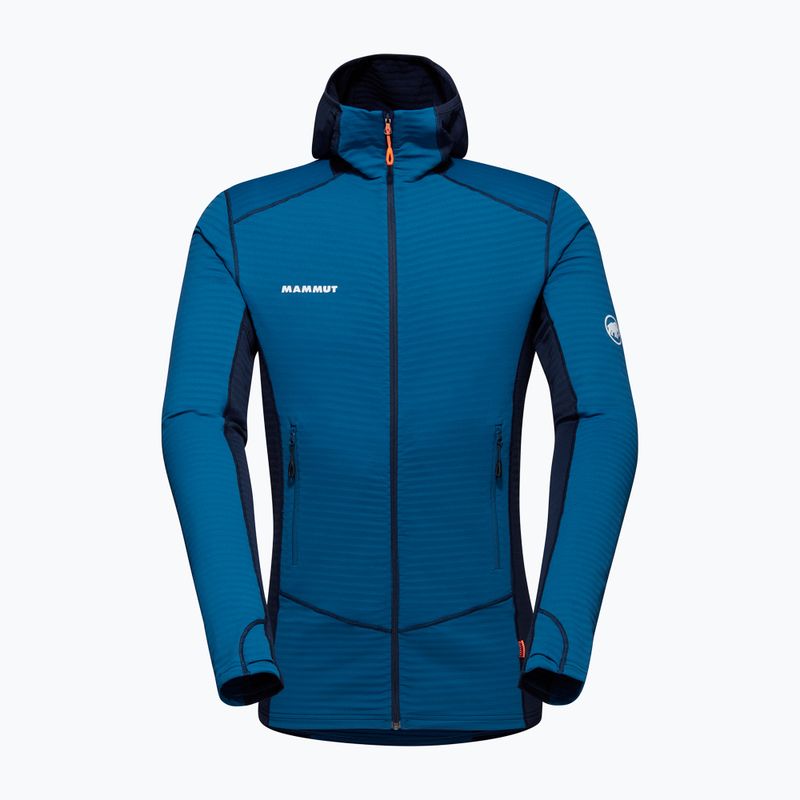 Felpa Mammut Taiss Light ML da uomo con cappuccio per il trekking in acque profonde/marine 8