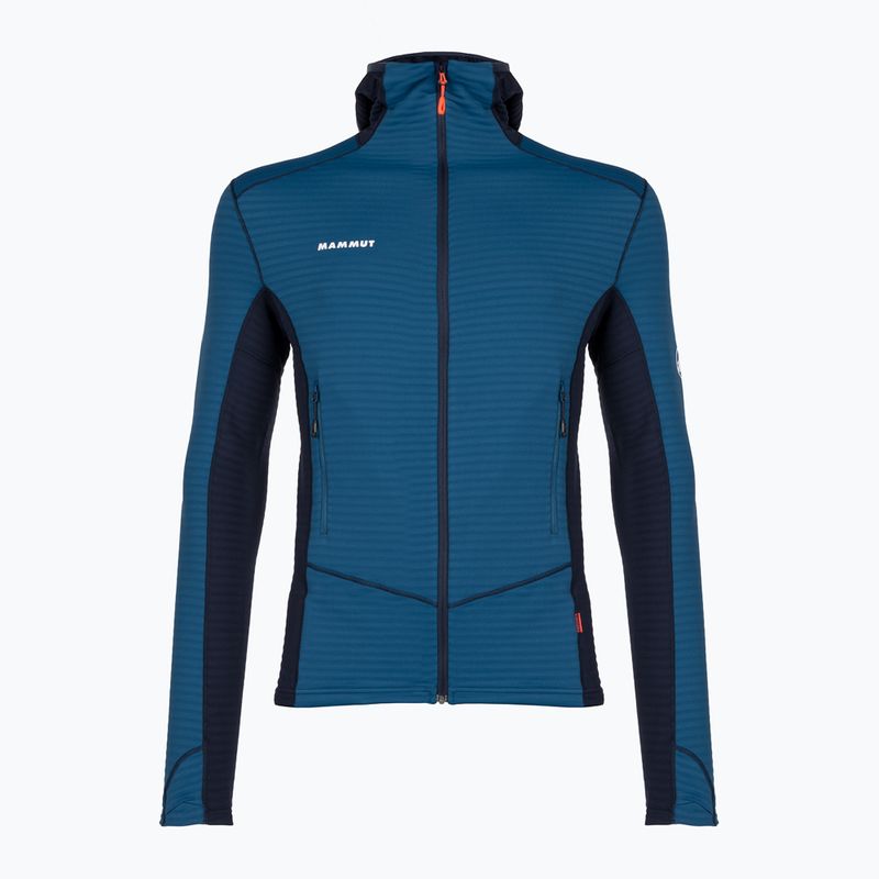 Felpa Mammut Taiss Light ML da uomo con cappuccio per il trekking in acque profonde/marine 4