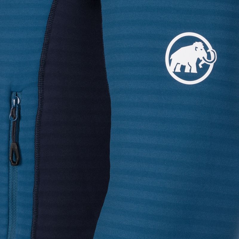 Felpa Mammut Taiss Light ML da uomo con cappuccio per il trekking in acque profonde/marine 7