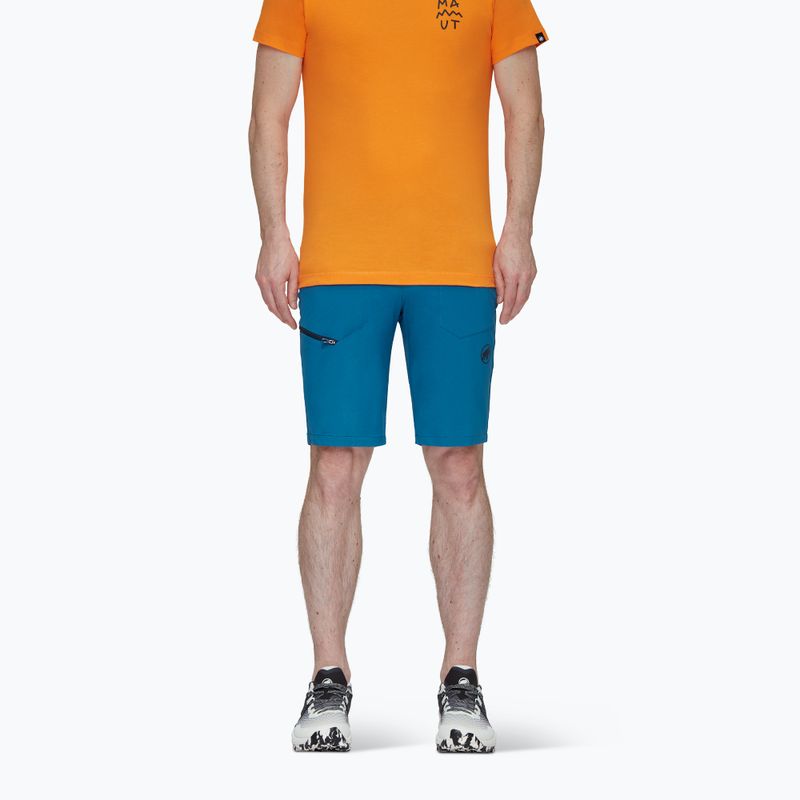 Pantaloncini da trekking Mammut Runbold deep ice da uomo