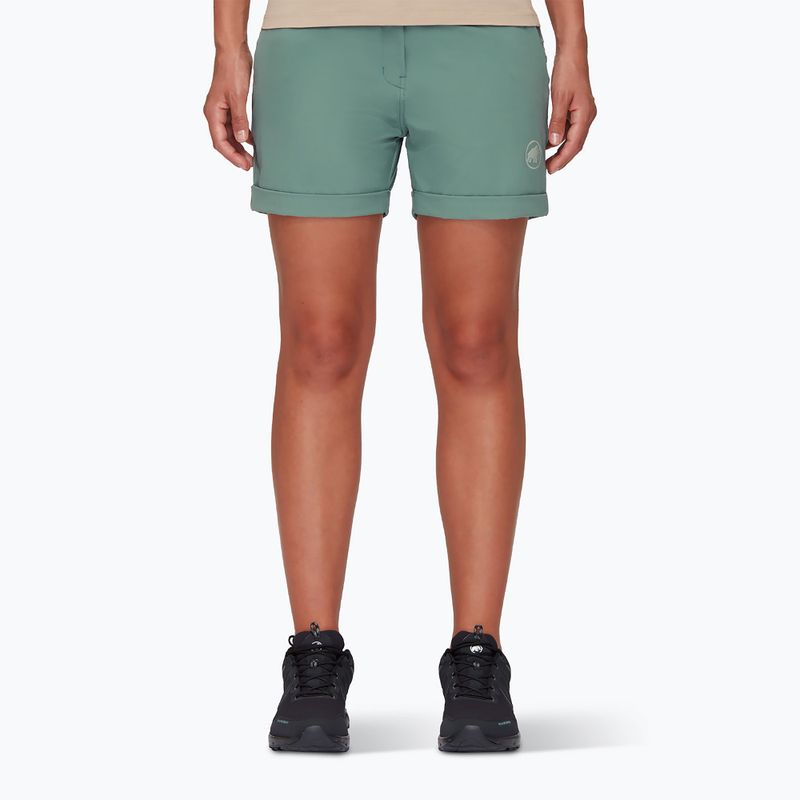 Pantaloncini da trekking Mammut da donna Runbold Roll Cuff giada scuro