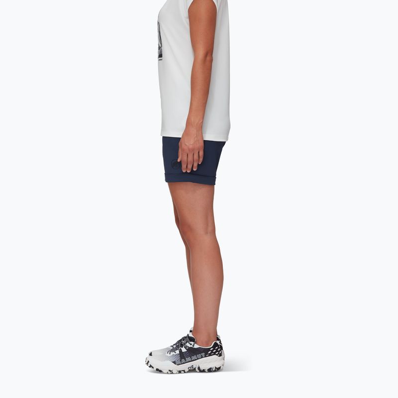 Pantaloncini da trekking Mammut da donna Runbold Roll Cuff marine 3