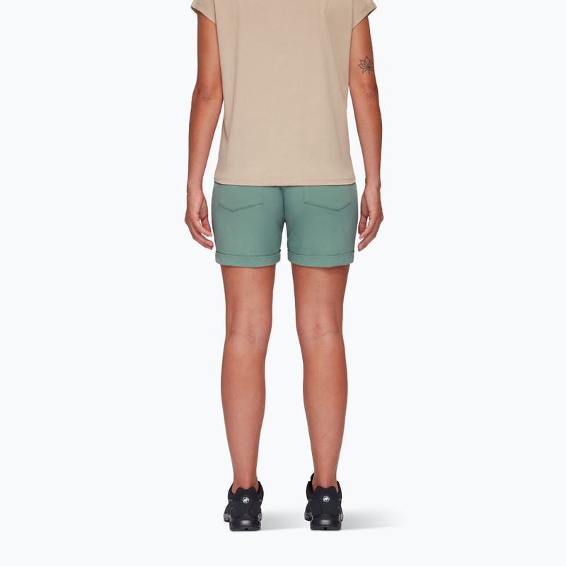 Pantaloncini da trekking Mammut da donna Runbold Roll Cuff giada scuro 3