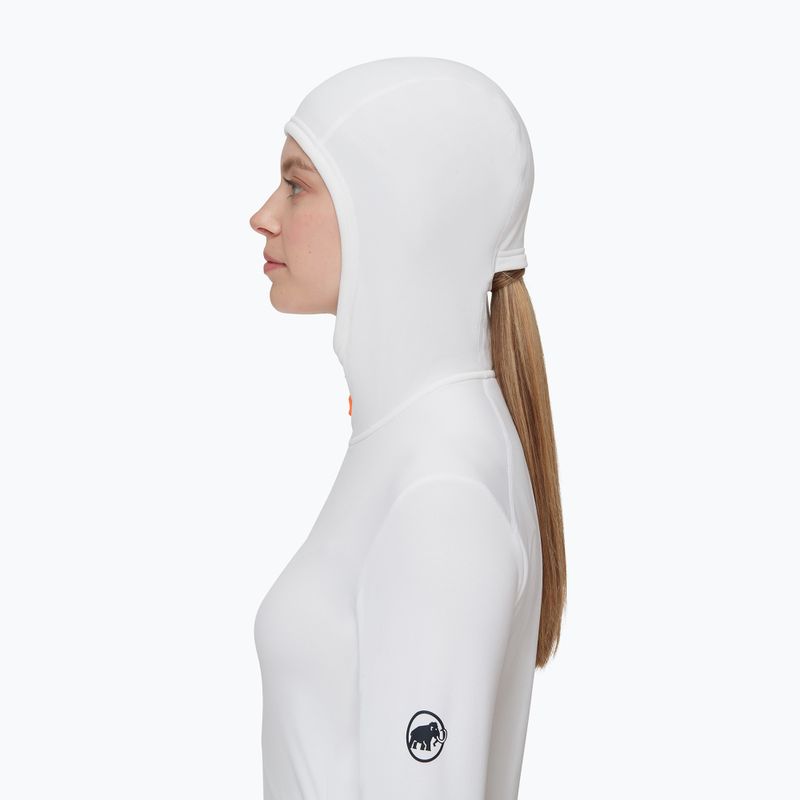 Felpa trekking donna Mammut Aconcagua Light ML con cappuccio bianco 4