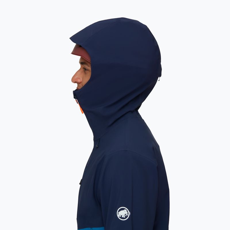 Mammut Alto Guide HS da uomo con cappuccio, giacca antipioggia profonda da ghiaccio/marino 4