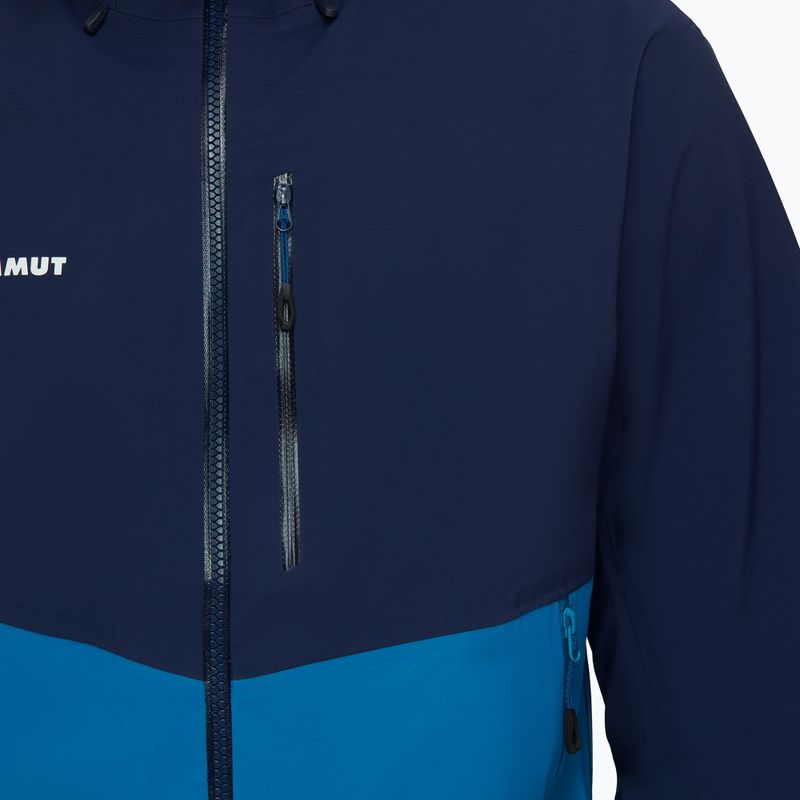 Mammut Alto Guide HS da uomo con cappuccio, giacca antipioggia profonda da ghiaccio/marino 5