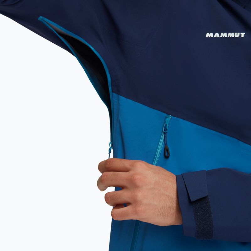 Mammut Alto Guide HS da uomo con cappuccio, giacca antipioggia profonda da ghiaccio/marino 7
