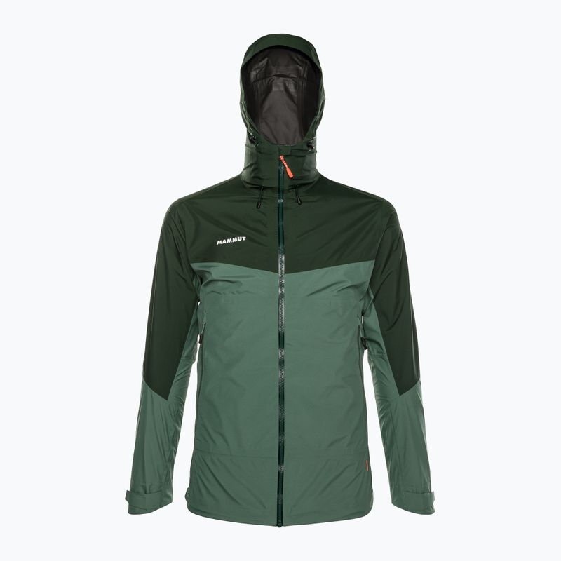 Mammut Convey Tour HS Giacca da pioggia da uomo con cappuccio giada scuro/legno