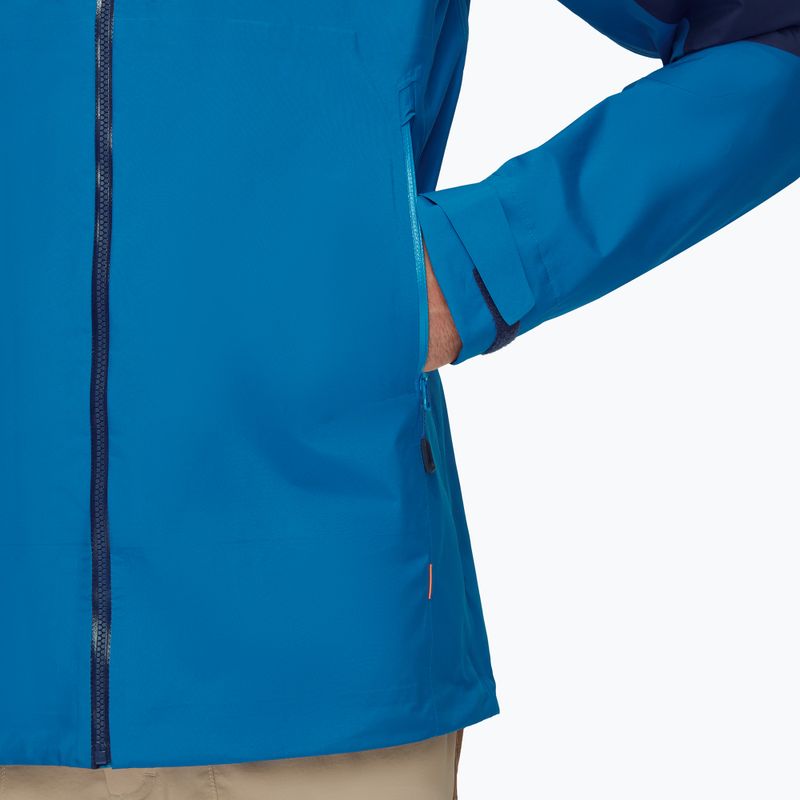 Mammut Convey Tour HS Giacca antipioggia da uomo con cappuccio in ghiaccio profondo/marino 5