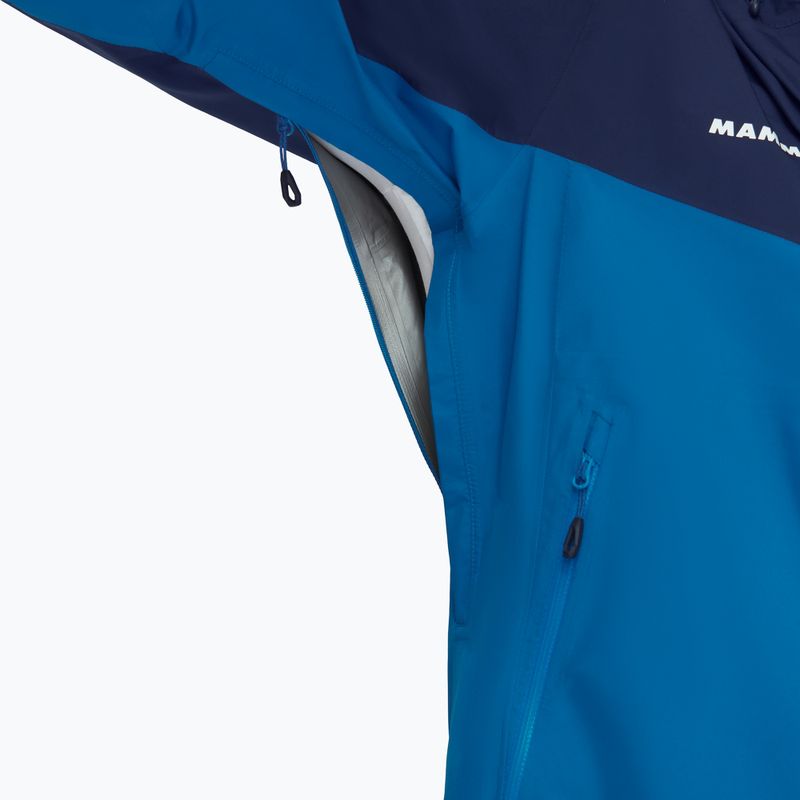 Mammut Convey Tour HS Giacca antipioggia da uomo con cappuccio in ghiaccio profondo/marino 7