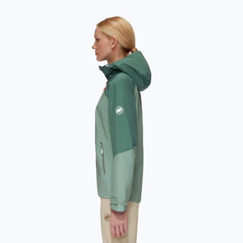 Mammut Convey Tour HS Giacca da pioggia da donna con cappuccio giada/ giada scuro 3