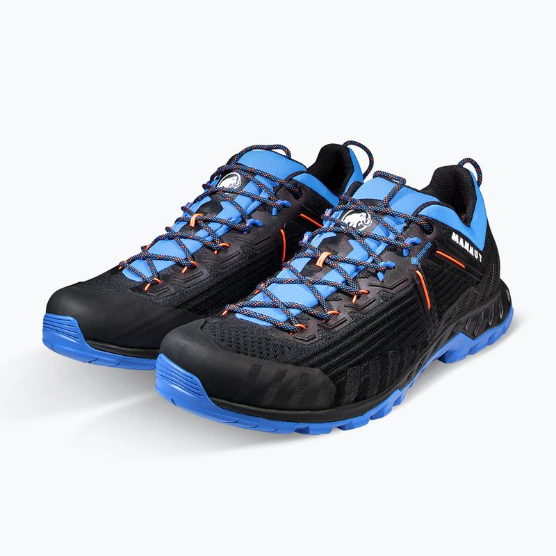 Scarpa da avvicinamento Mammut Alnasca Knit III Low GTX nero/blu ghiacciaio per uomini 8