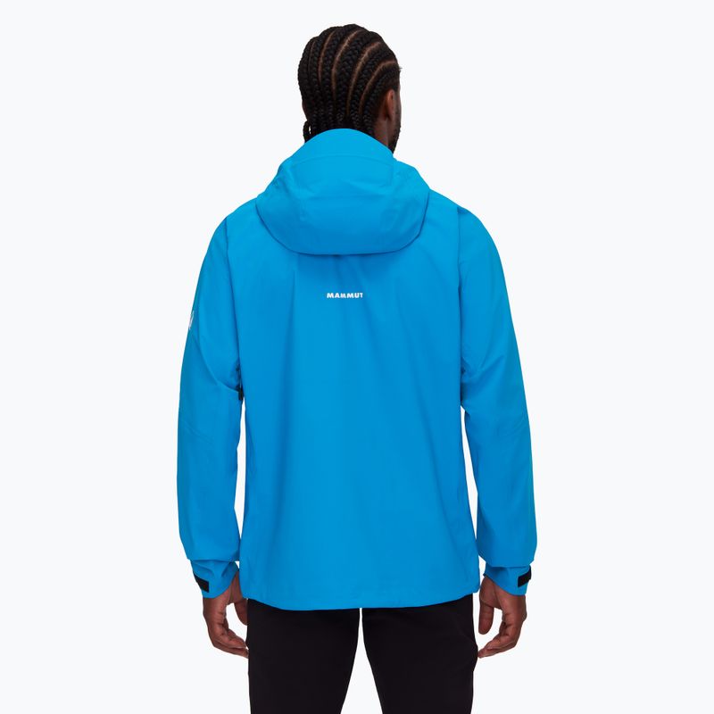 Mammut giacca da pioggia da uomo Taiss HS con cappuccio blu ghiacciaio 2