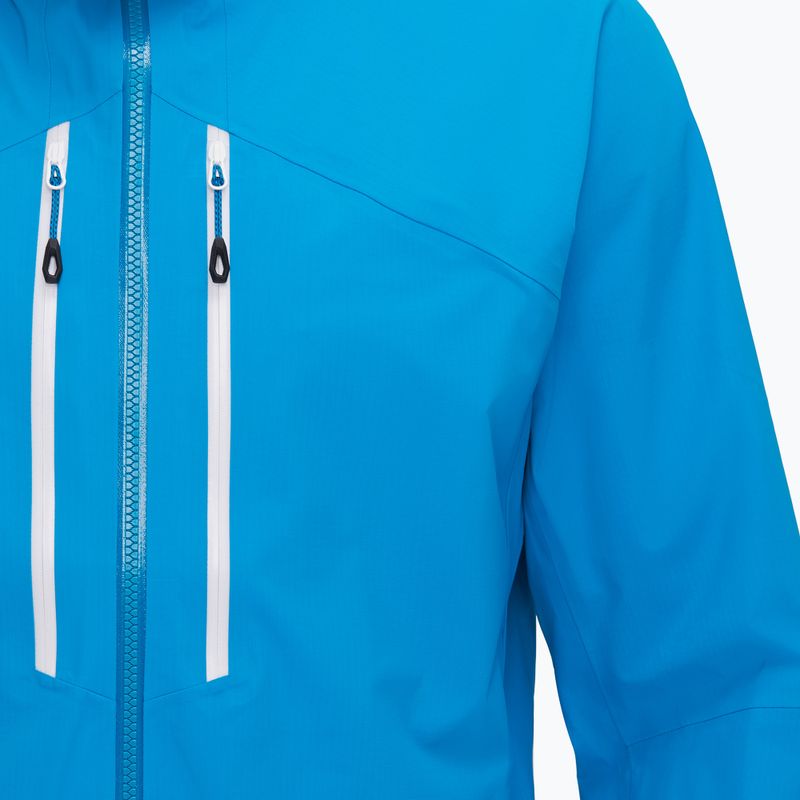 Mammut giacca da pioggia da uomo Taiss HS con cappuccio blu ghiacciaio 5