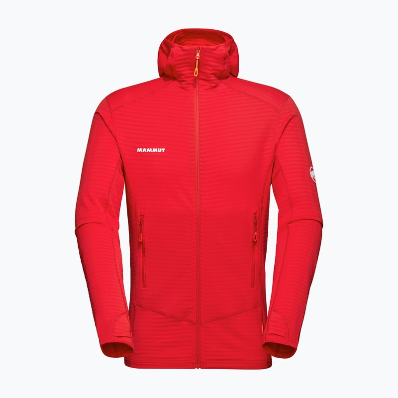 Felpa da trekking da uomo Mammut Taiss Light ML con cappuccio mammut red