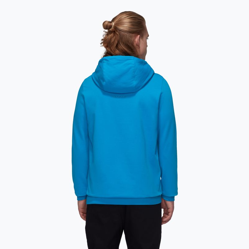 Felpa da uomo Mammut ML Hoody Logo blu ghiacciaio 2