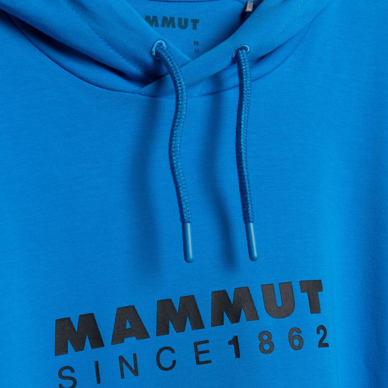 Felpa da uomo Mammut ML Hoody Logo blu ghiacciaio 7