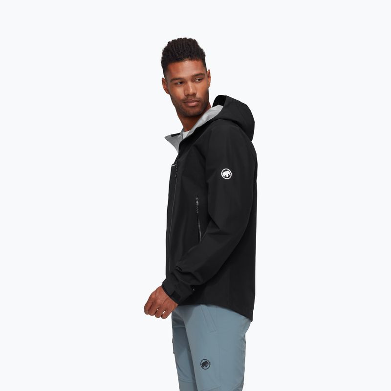Giacca impermeabile da uomo Mammut Crater Light HS Hooded Jacket Men black 3