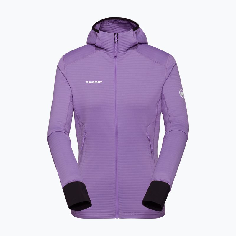 Mammut felpa trekking donna Taiss Light ML con cappuccio lavandin nero 5