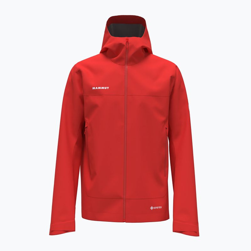 Giacca antipioggia da uomo con cappuccio Mammut Crater Light HS rosso