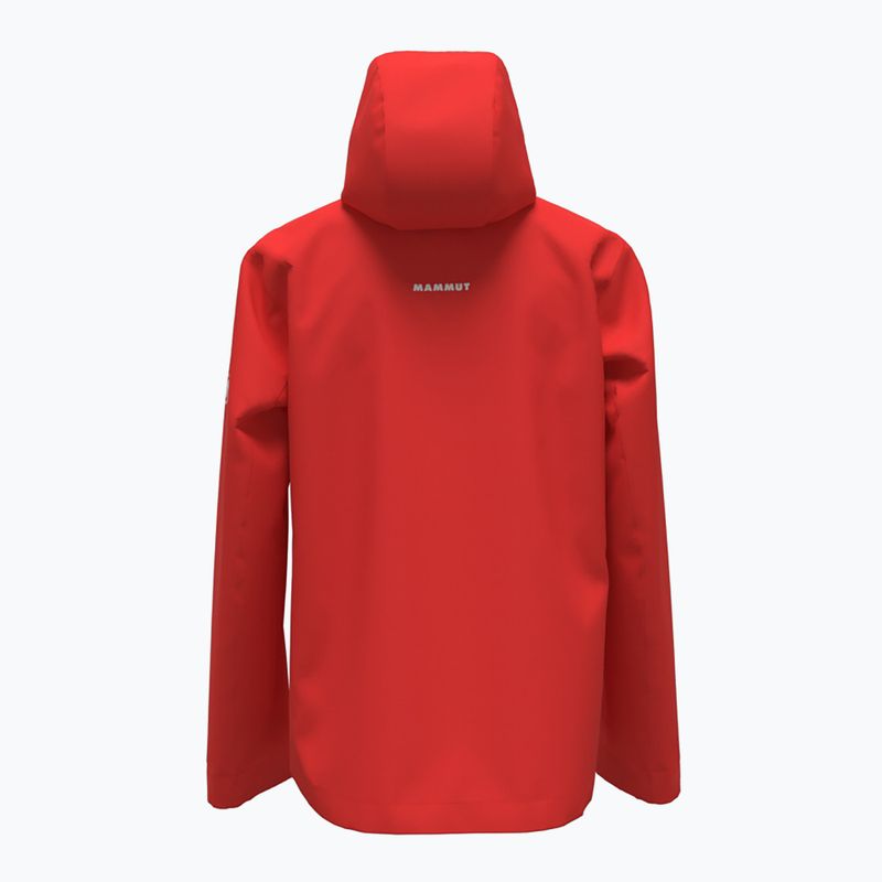 Giacca antipioggia da uomo con cappuccio Mammut Crater Light HS rosso 2