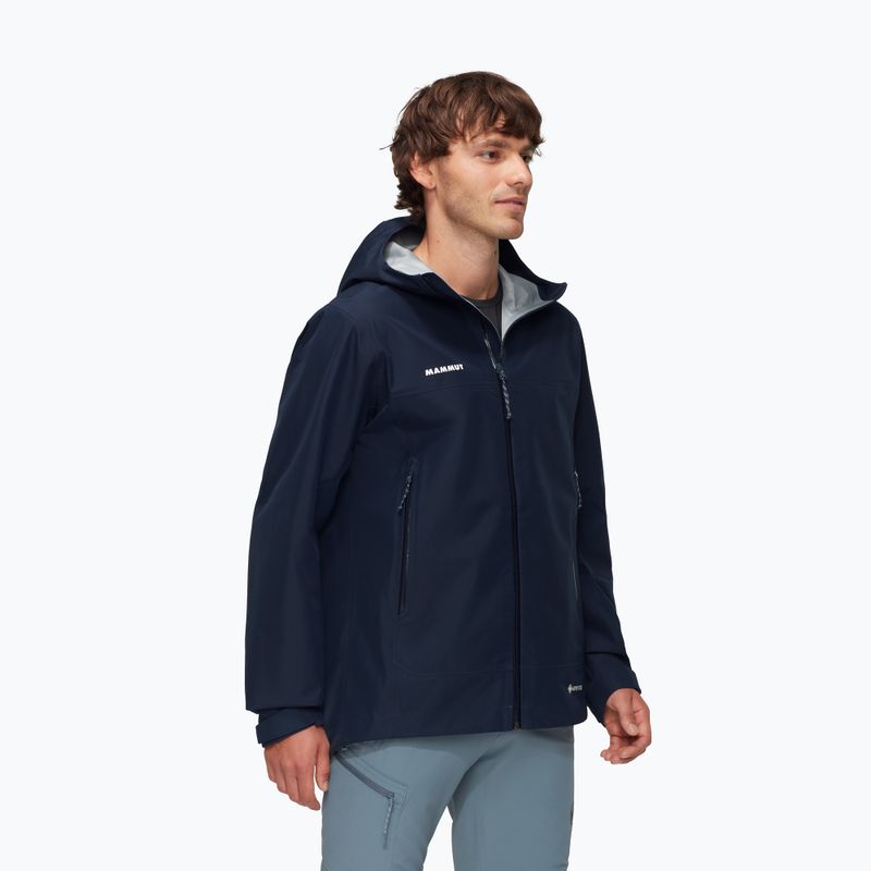 Mammut Crater Light HS Giacca da pioggia da uomo con cappuccio marine 3
