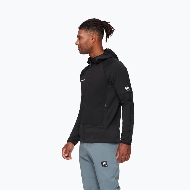 Mammut Massone ML Giacca a vento da uomo con cappuccio nero 3