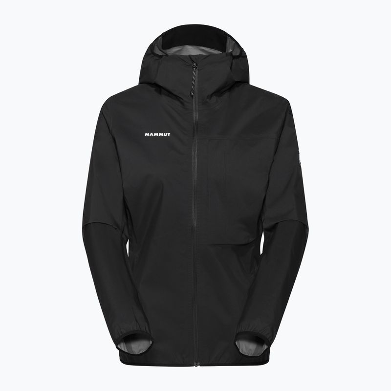 Giacca da pioggia da donna Mammut Ducan Light HS con cappuccio nero