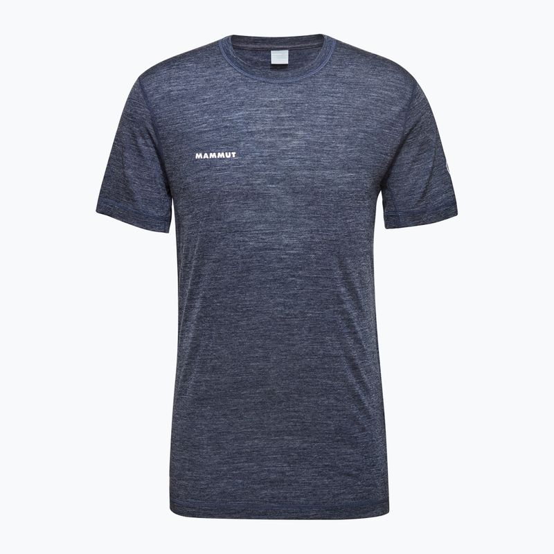 Mammut Tree Wool FL, maglietta da trekking da uomo, marina melange 4